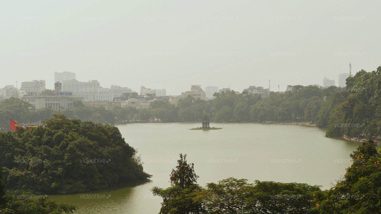 Hoan Kiem lake Sword lake, Ho Guom in Hanoi, Vietnam