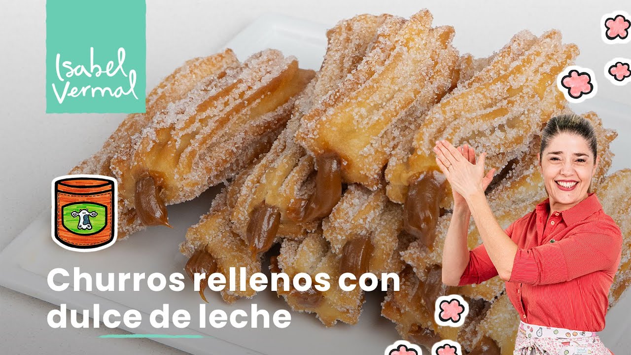 Churros rellenos con dulce de leche