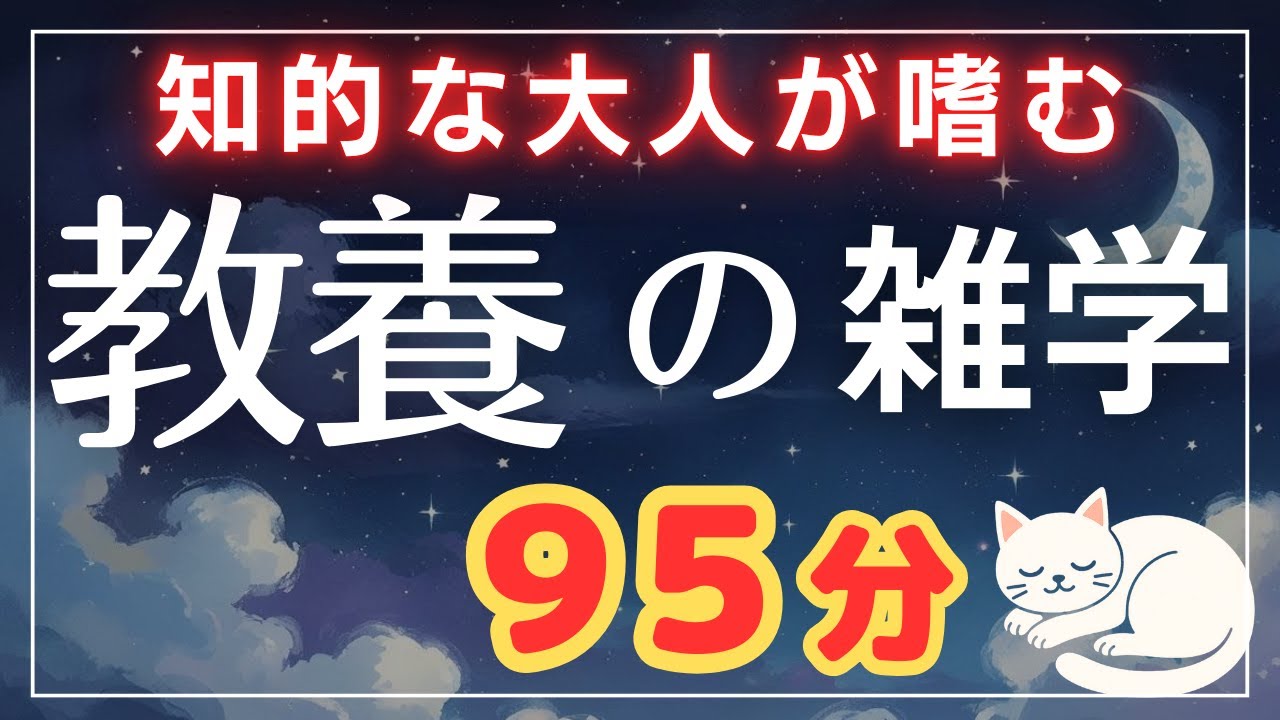 【保存版】知的な大人が嗜む夜の教養の雑学95分【睡眠導入】