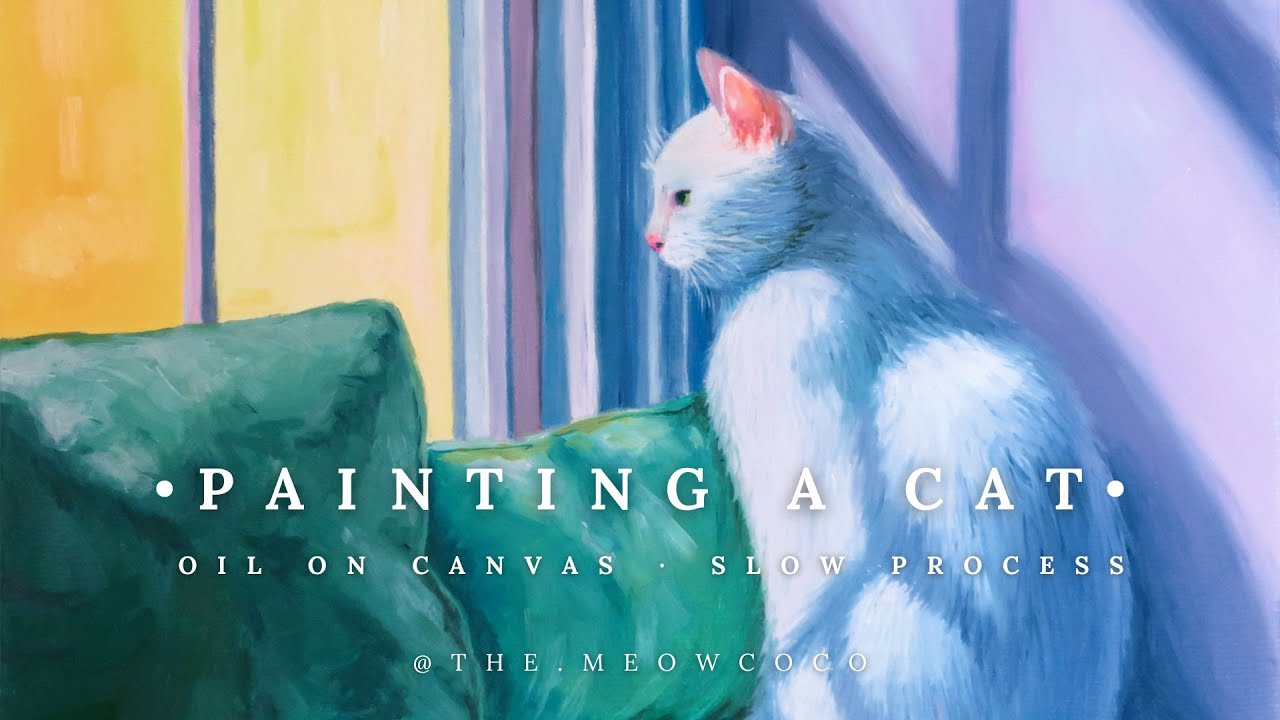 기다리는 오후 | Waiting Afternoon | Paint with me a cat