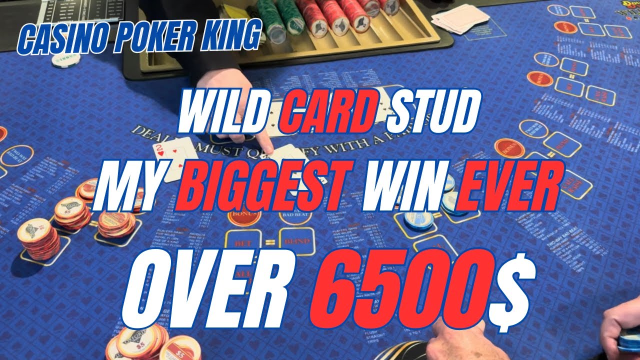 WILD CARD STUD ! MY BIGGEST WIN EVER OVER 6500$ With @pitbullpoker42