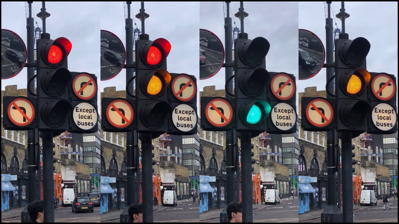 Hackney: Shoreditch High Street J/O Commercial Street, Siemens & PEEK Helios Traffic Lights