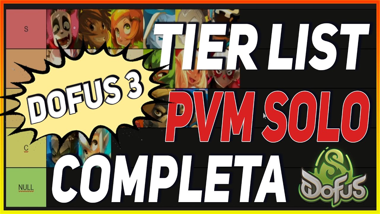 TIER LIST PVM Explicación 19 Clases | DOFUS 3