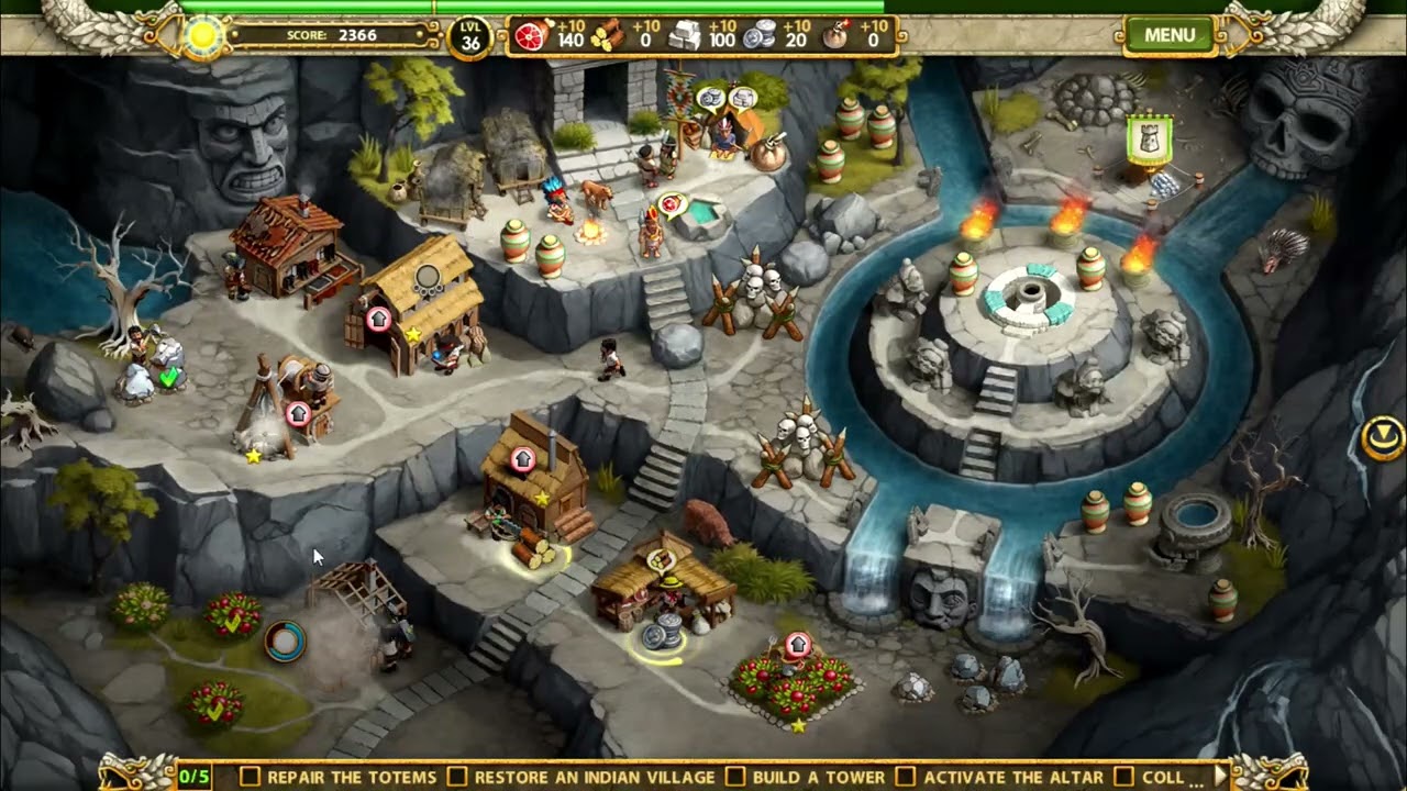 4 Aztec Skulls Remastered CE, Level 36, Hard Mode Walkthrough with Hidden Object Locations