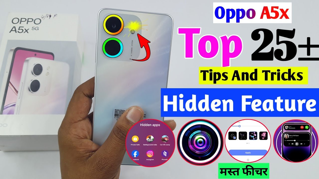 Oppo A5x 5G Tips And Tricks | Oppo A5x amazing feature | oppo A5x top 25+ hidden feature 