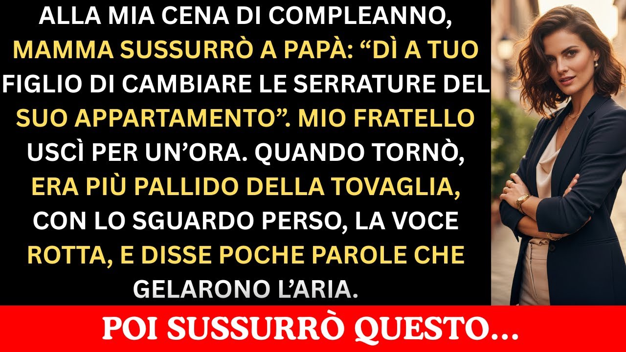 Mamma sussurrò a papà: “Con tutti qui, dille di cambiare le serrature di casa sua…”