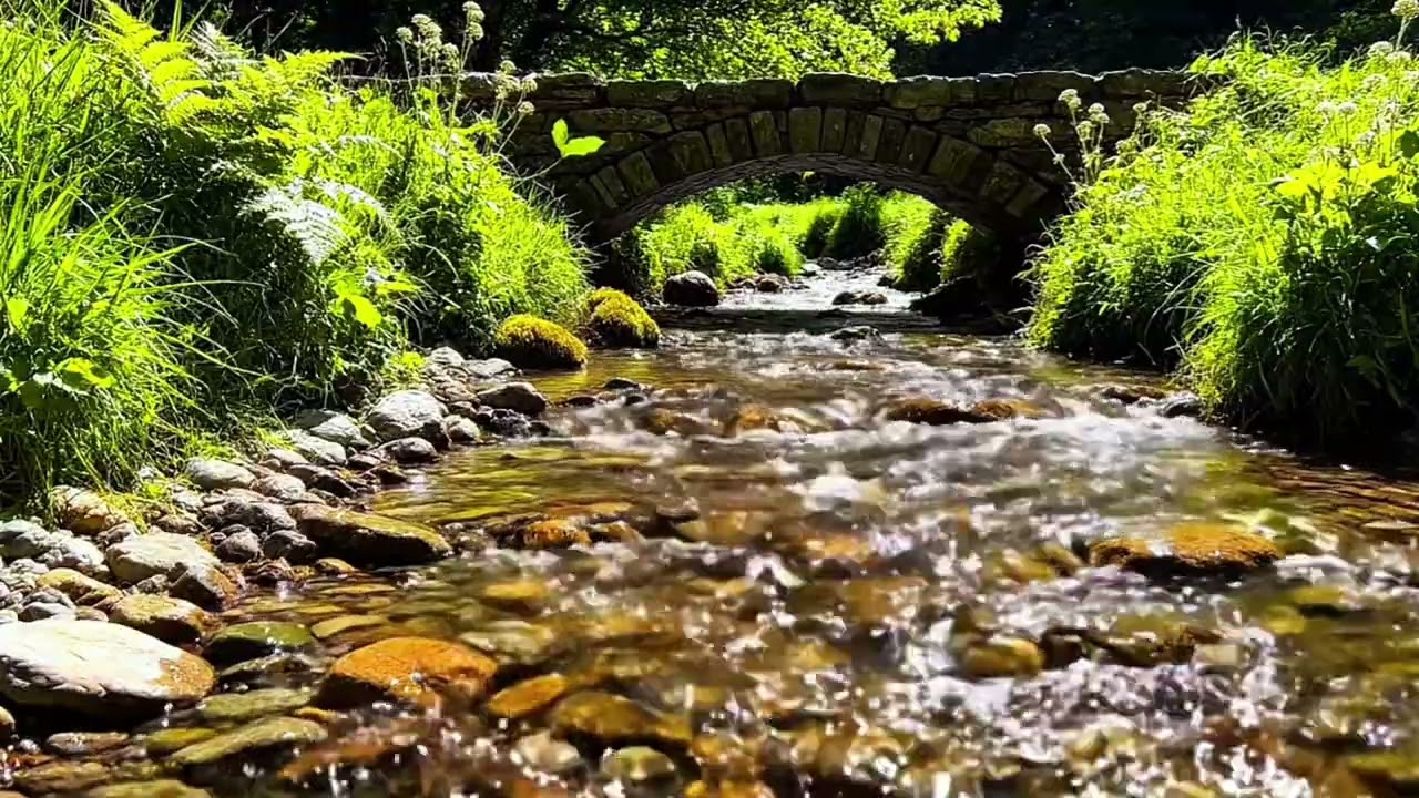 Babbling Brook ASMR 💧 Gentle Stream Sounds for Deep Sleep 시냇물 ASMR | 졸졸 흐르는 소리로 깊은 숙면