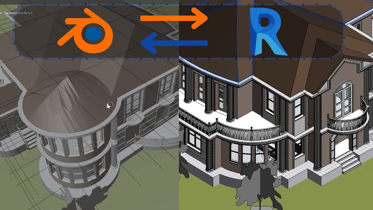 🔵Revit to Blender - Blender to Revit (6 WAY)