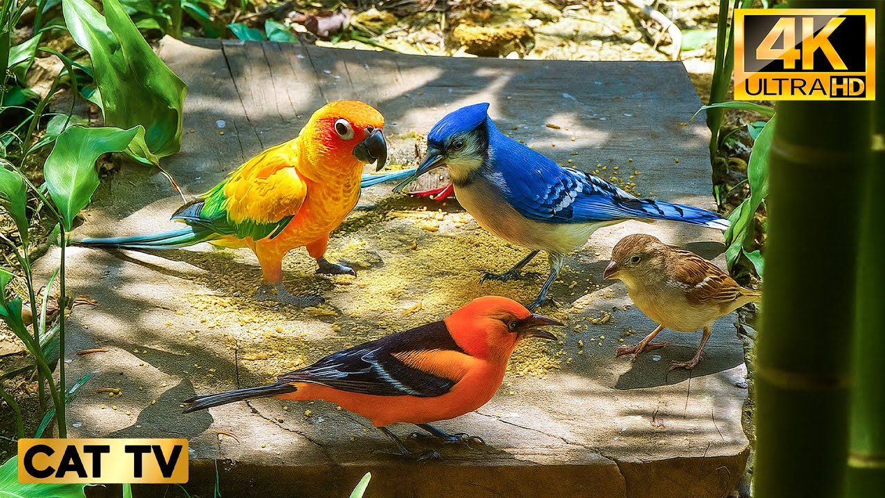 Cat TV for Cats to Watch 😻 Endless Entertainment for Your Pets 🐦 Colorful Birds to Watch Anytime
