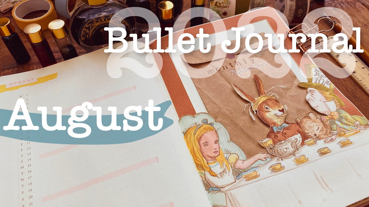 PLAN WITH ME | August 2022 - Bullet Journal - Alice in Wonderland