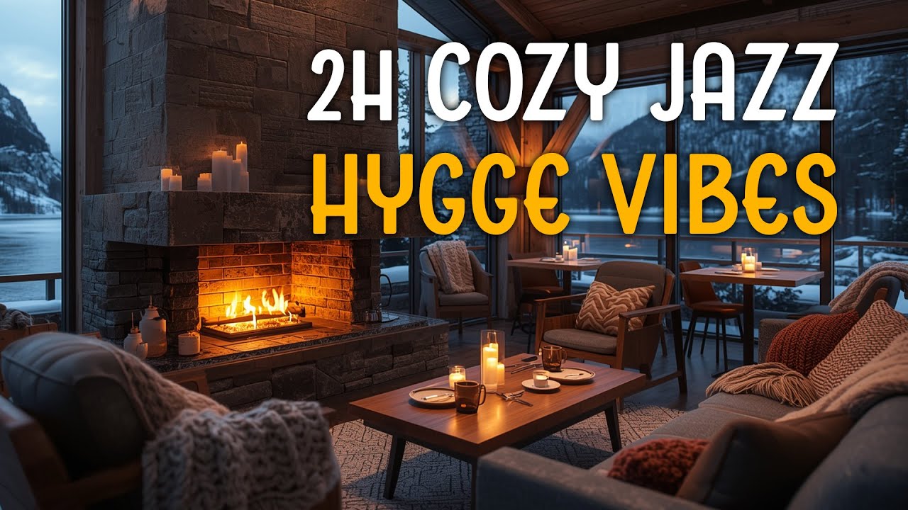 Cozy Coffee Jazz by the Fireplace 🔥 2H Hygge Winter Cafe | Relaxing Background Music