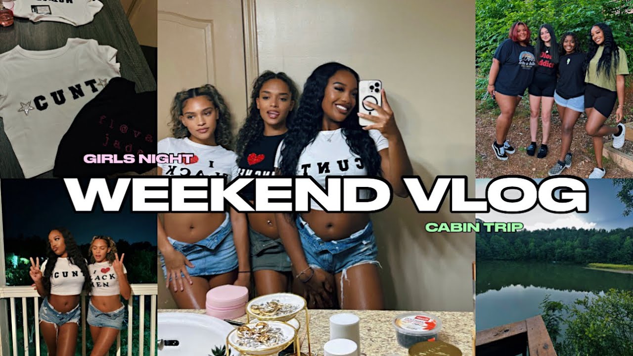 VLOG: GIRLS NIGHT + CABIN TRIP W/ FRIENDS