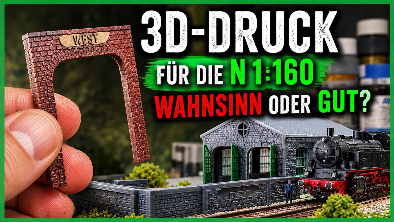 3D-Druck für die 🚂 Modelleisenbahn N 1:160 - Wahnsinn oder Gut? Modellbau und Technik Bastelstunde