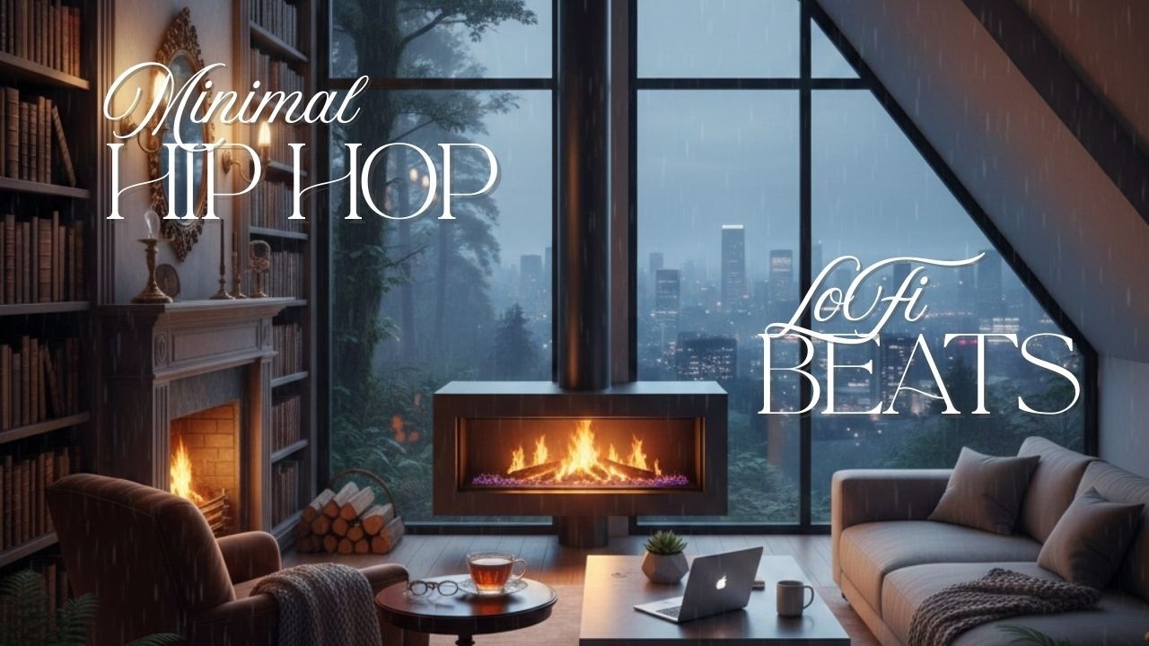 Modern Penthouse Fireplace & Lofi Hip Hop