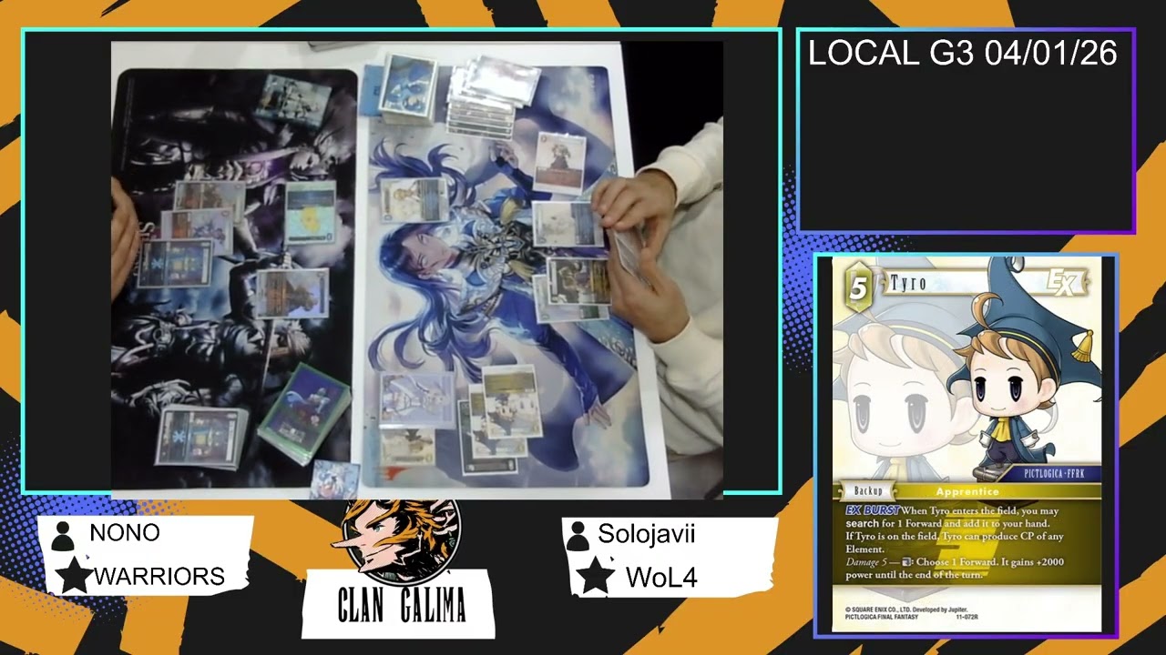 Final Fantasy TCG - [R3] Nono (GilgaWarriors) vs Solojavii (Wol4) - G3 Locals 04 January 2025