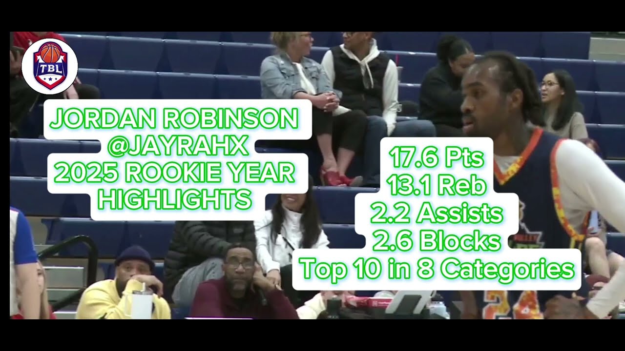JORDAN ROBINSON TBL ROOKIE YEAR PROFESSIONAL HIGHLIGHTS TOP 10 PLAYER