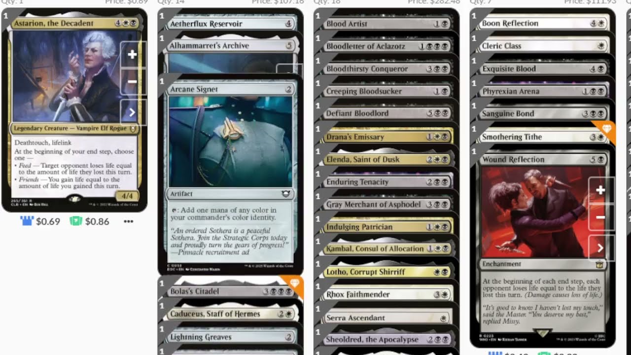 Astarion, the Decedant MTG Commnader Deck Profile Just a little bite