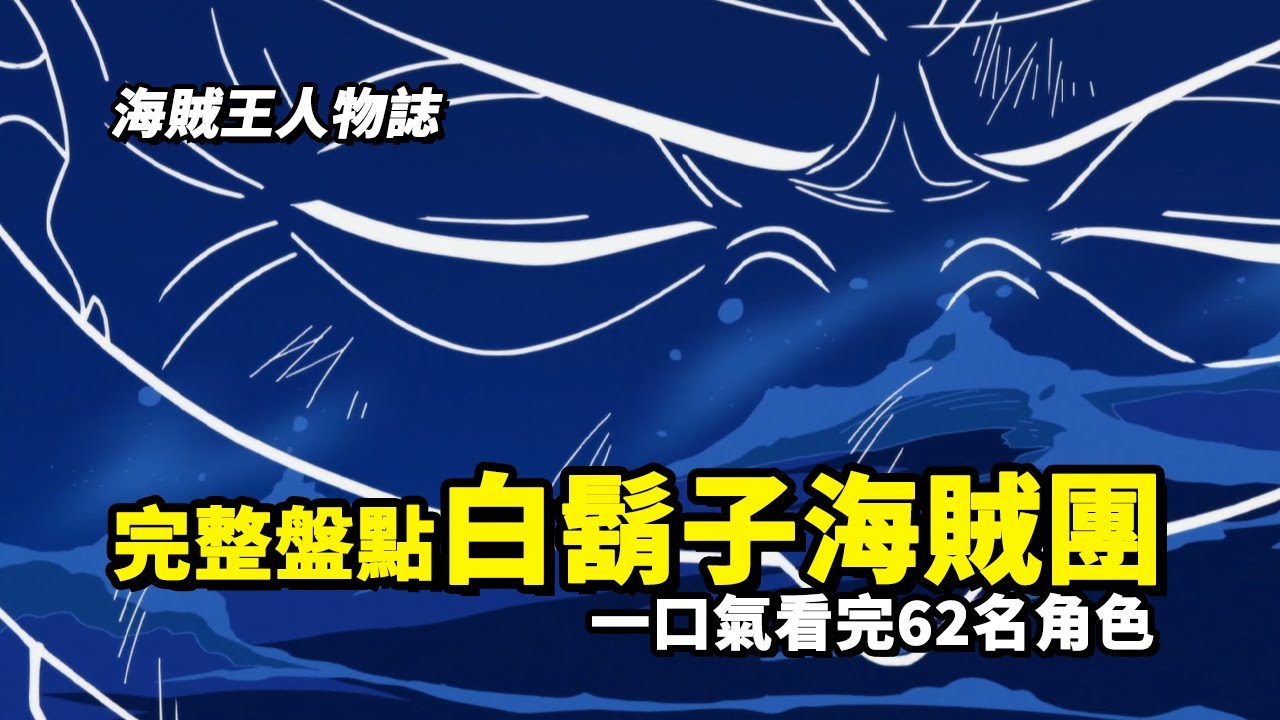 海賊王人物誌01：20分鐘完整盤點白鬍子海賊團！一口氣看完19名本團角色、43名麾下海賊！| 動漫作業本