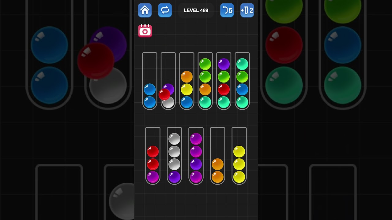 Ball Sort Puzzle by Guru Game: Levels 486, 487, 488, 489, 490