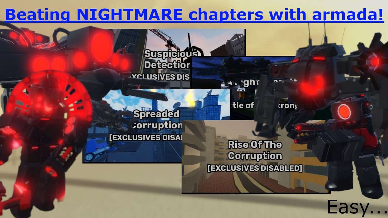 - Прохождение глав «Кошмар» с помощью армады! - (Защита Скиби)