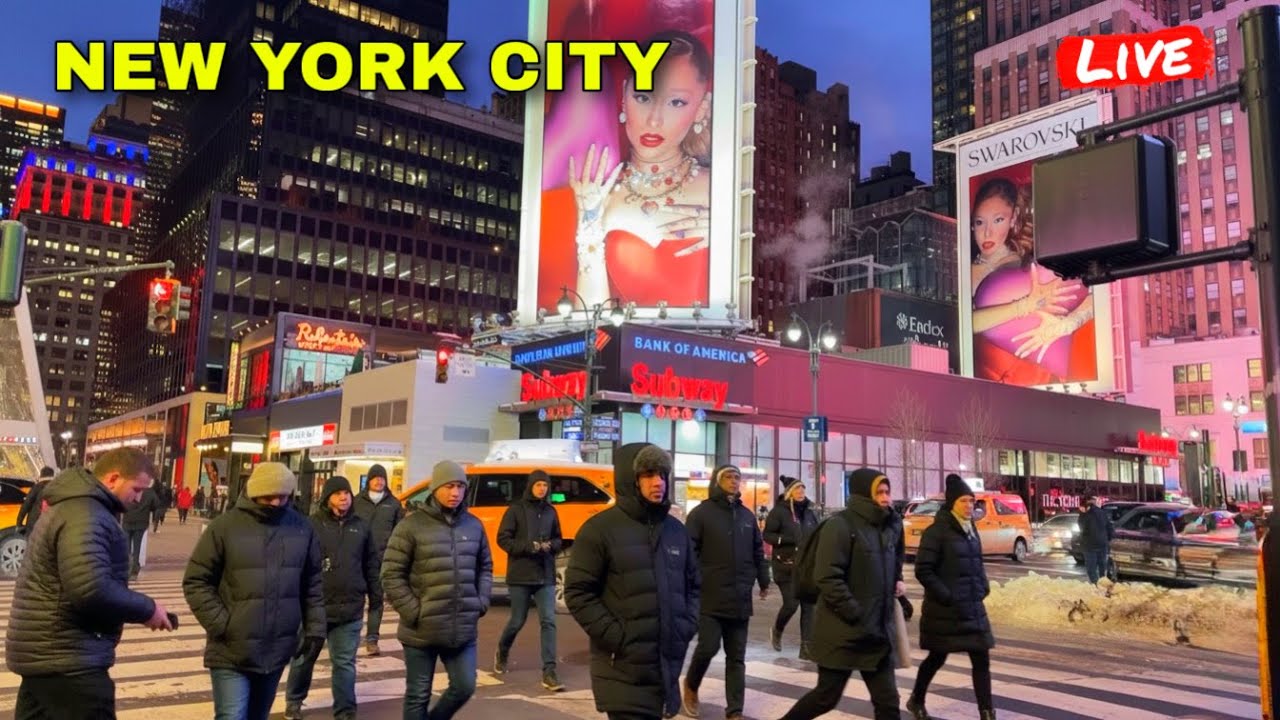 IRL FREEZING COLD 🥶 New York City Saturday Evening Walk In Manhattan (31st January 2026)