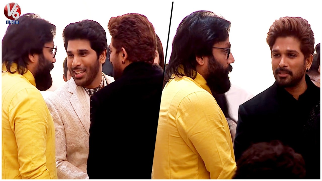 Sandeep Reddy Vanga & Allu Arjun Visuals | Allu Sirish & Nayanika Pre Wedding Reception | V6ENT
