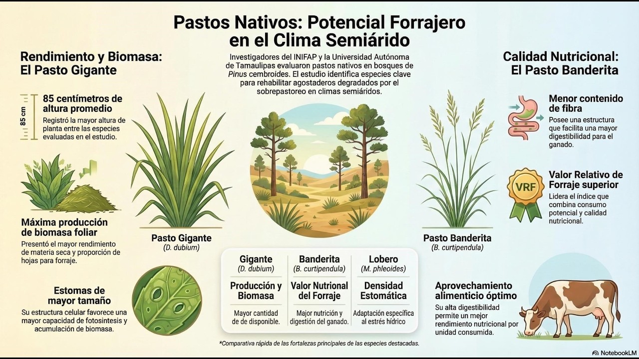 Pastos nativos y su potencial forrajero en sistemas silvopastoriles