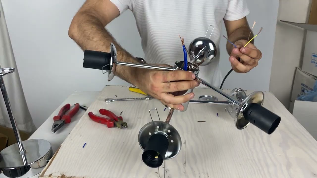 Lüks avize oscar 6 lı krom avize kurulumu