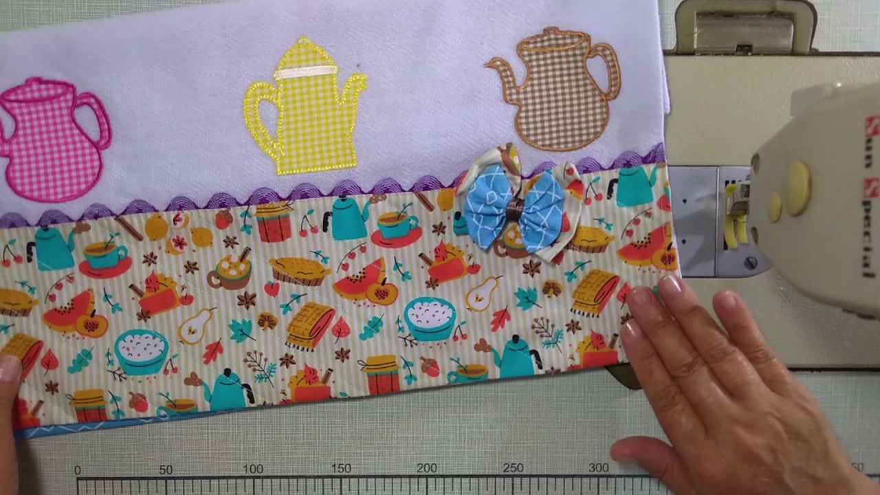 VÍDEO RAPIDINHO DE PANO DE PRATO SIMPLES #costura #panodeprato #diy #handcraft #handmade