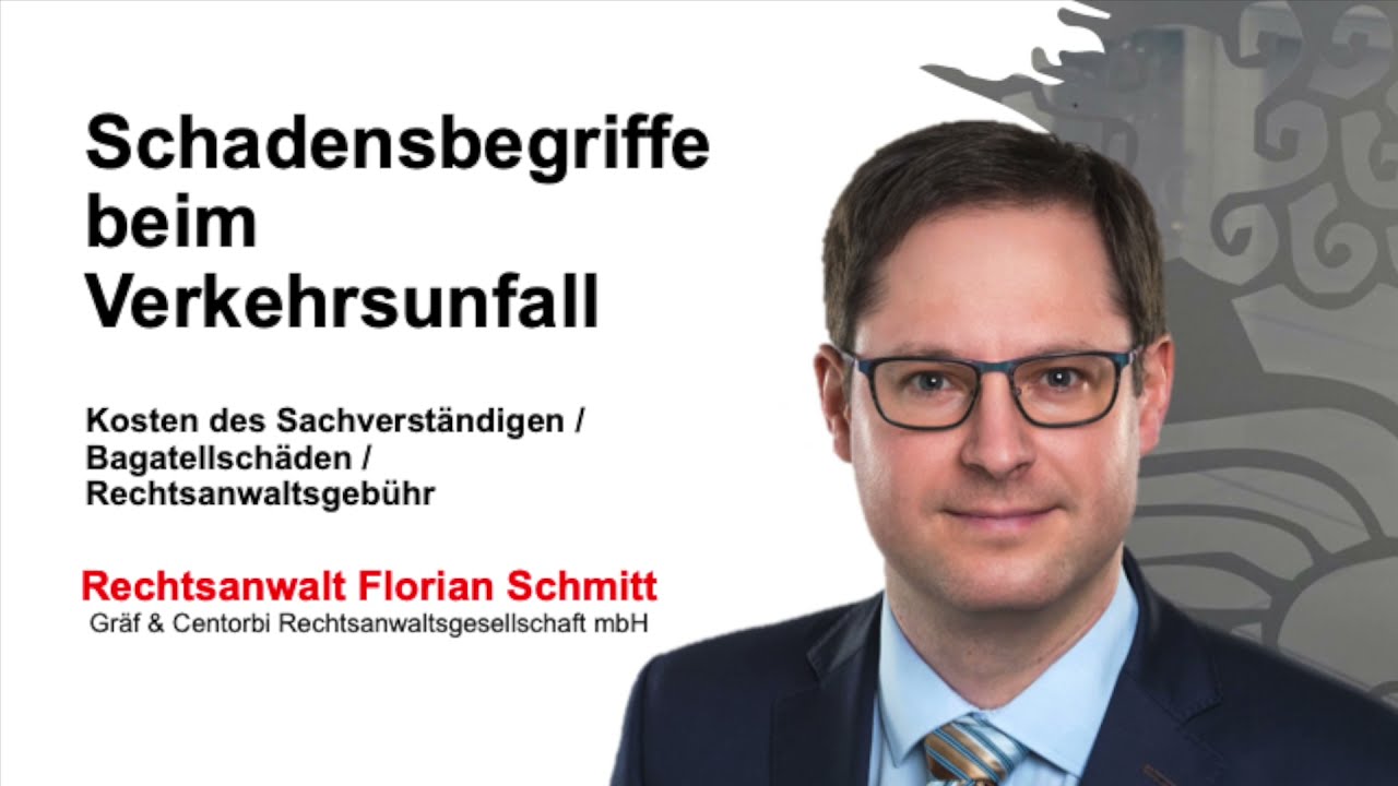 Wichtige Schadensbegriffe beim Verkehrsunfall - Teil 1 (Anwaltskosten, Sachverst&auml;ndigenkosten)