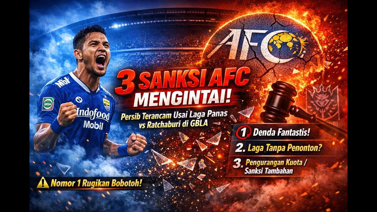 3 Sanksi berat diterima PERSIB !! AFC Meradang