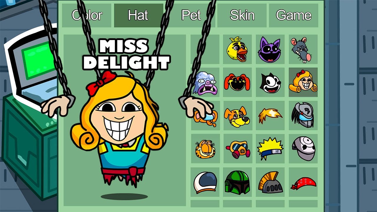 miss delight (Poppy Playtime 3) in Among Us ◉ funny animation - 1000 iQ impostor