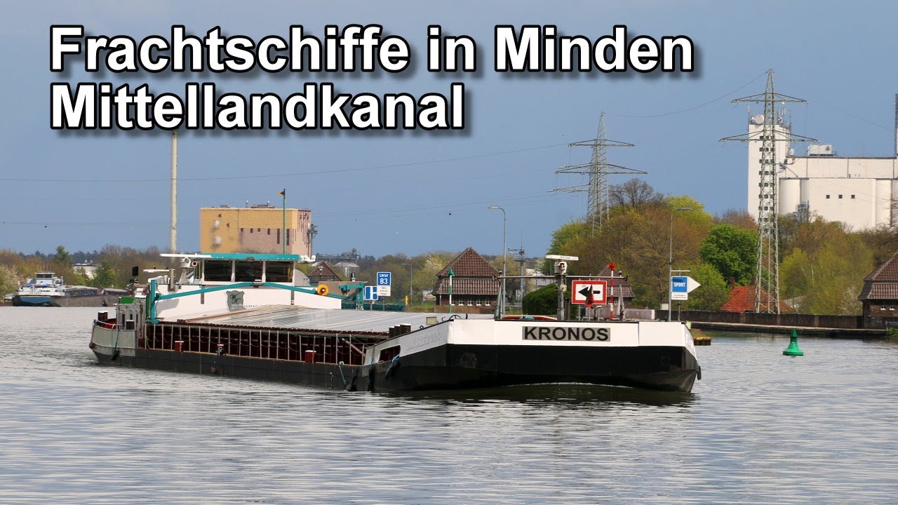 Frachtschiffe in Minden - Mittellandkanal - Binnenschifffahrt