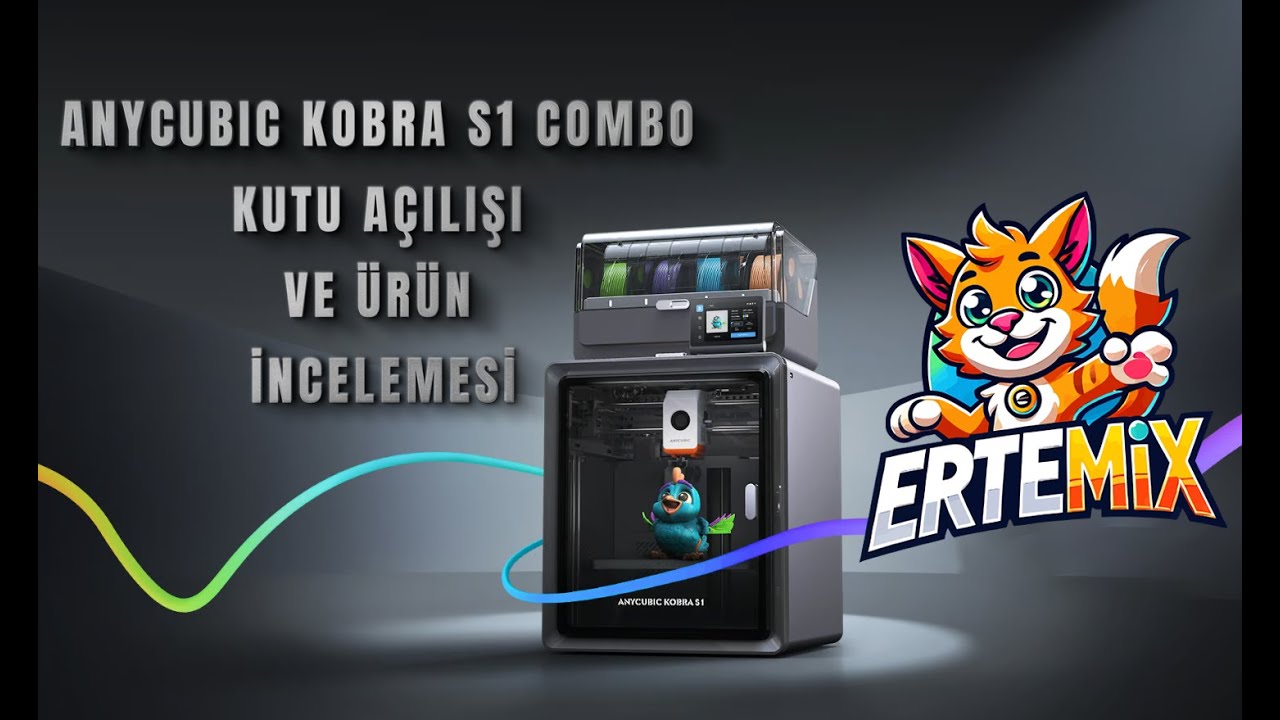 Anycubic Kobra S1 Combo Çok Renkli 3D Yazıcı Kutu Açılışı ve İnceleme