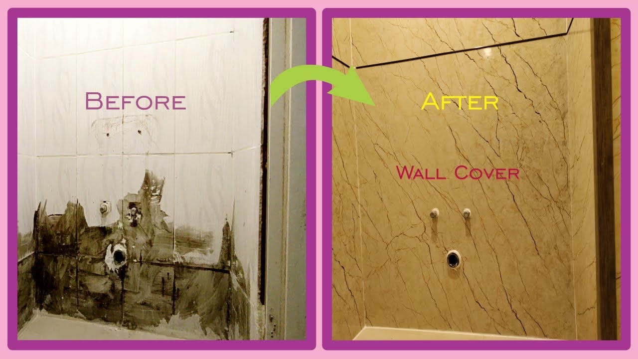 Installing Marble sheets | نصب دیوارپوش ماربل شیت سرویس بهداشتی