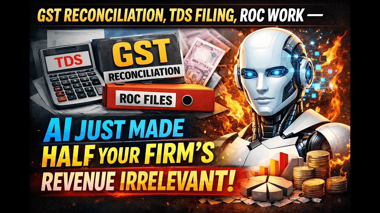 GST Reconciliation, TDS Filing, ROC Work &mdash; AI Just Made Half Your Firm's Revenue Irrelevant