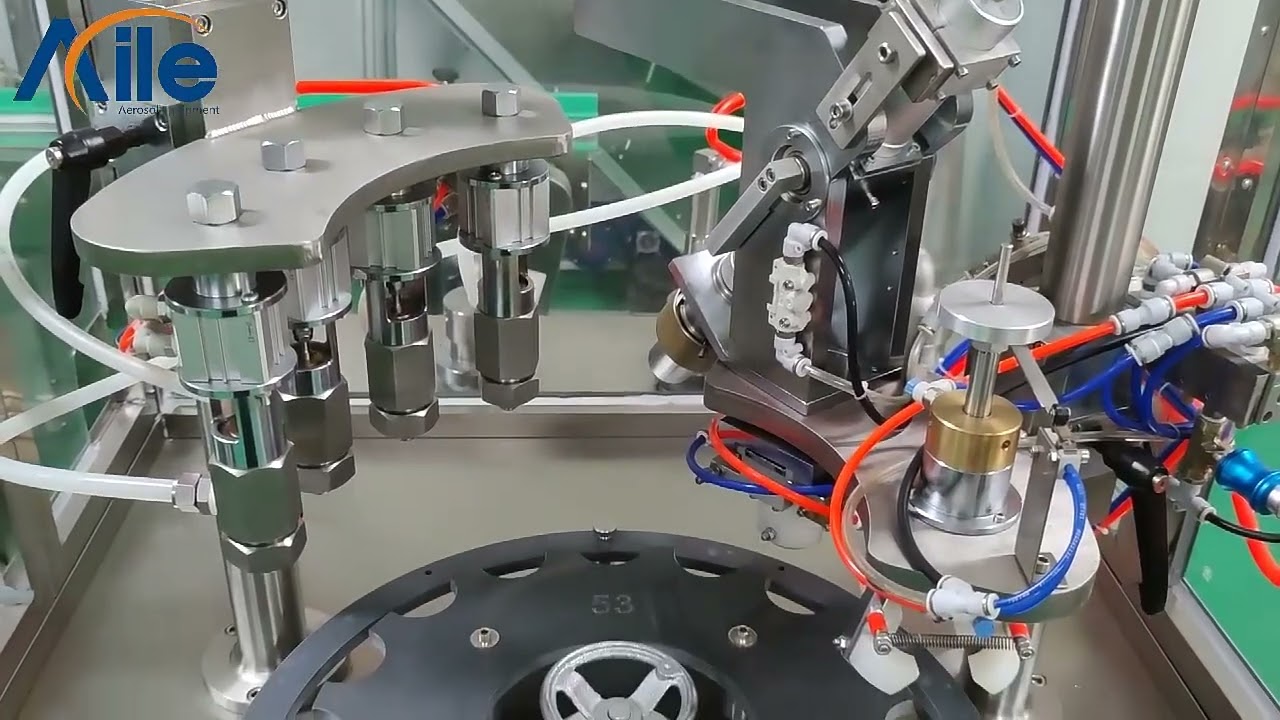 Fully automatic aerosol product production line#aerosol #spray #machine #automobile #factory