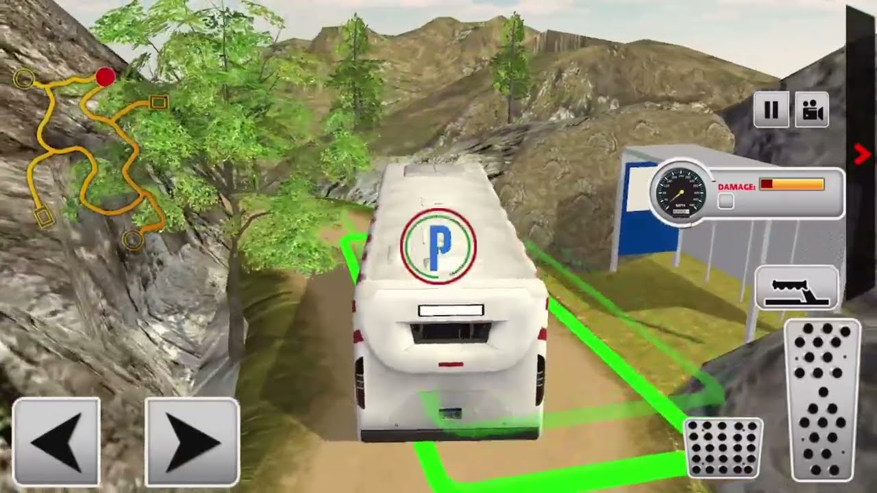 Bus Driving pickup & drop point - Mountains Traveling 