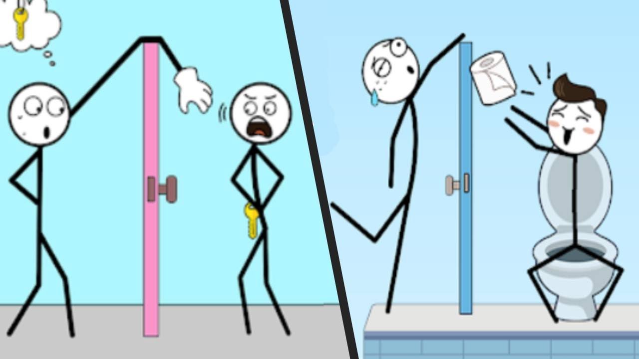 STICKMAN THIEF PUZZLE vs MR LONG HAND - All Levels New UPDATE Satisfying Double Gameplay Android