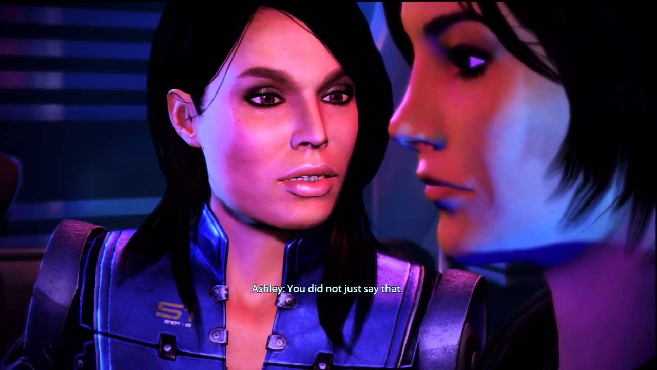 Mass Effect 3: Citadel DLC Shepard & Ashley Hanging Out (Drinking Contest)