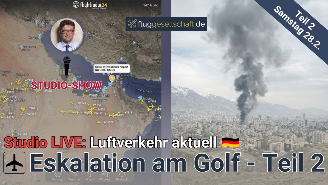 ✈️ Studio Live: Teil 2 mit Lage am Golf und Einfluss auf den Luftverkehr