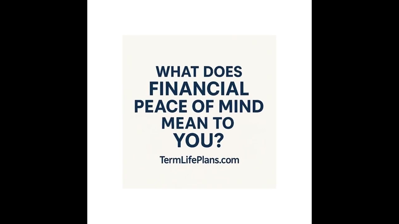 What does financial peace of mind mean to you?