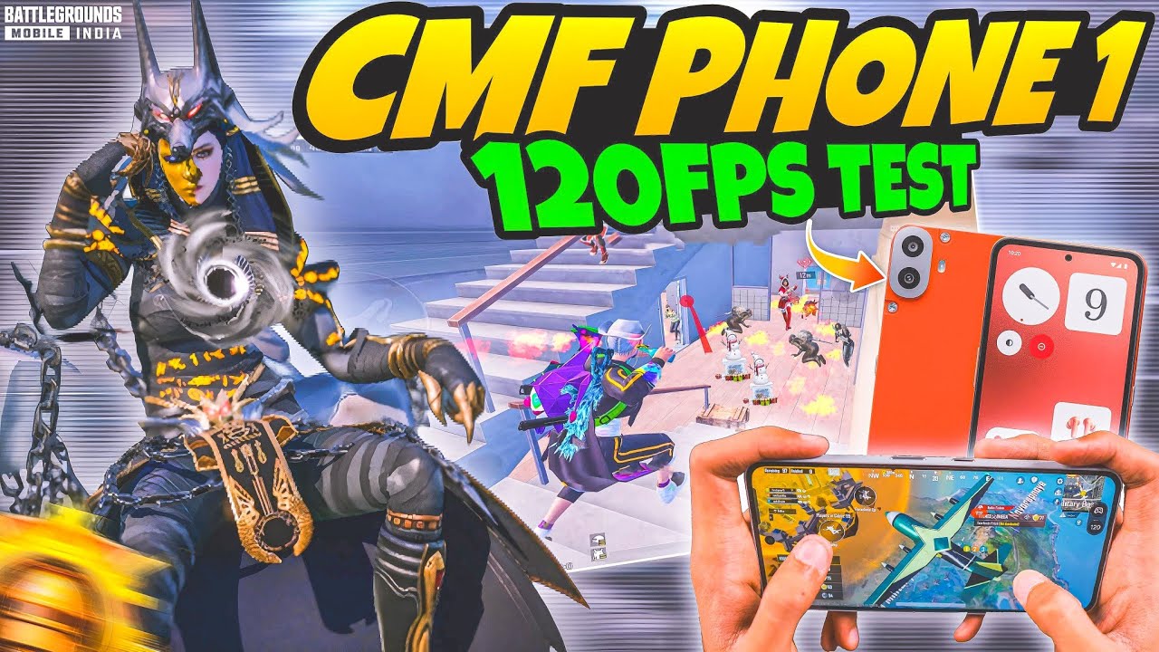 🔥CMF Phone 1 120fps BGMI PERFORMANCE: Hard Lobby Rush Test with Fps Meter