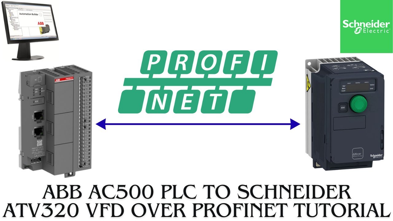 Система связи Schneider ATV320 Profinet с ПЛК ABB AC500 Codesys