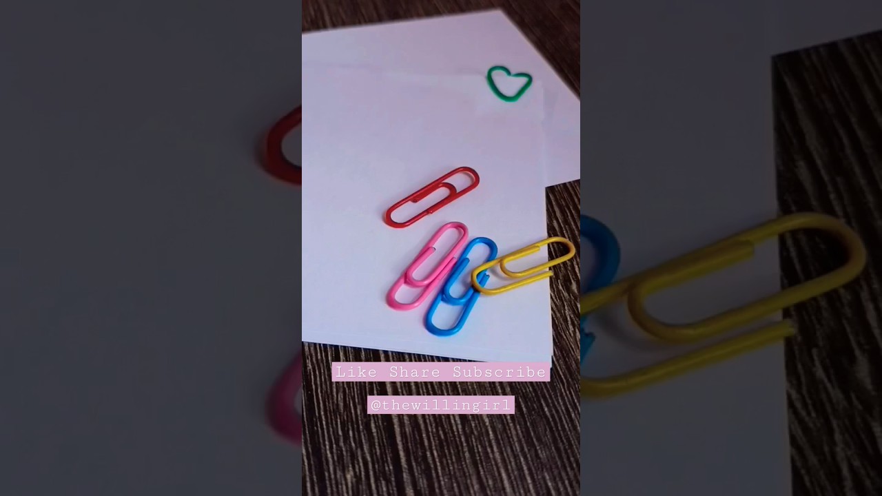 1 minute DIY | How to make Heart Paperclip #viral #youtubeshorts #diy #trending #youtube #viralvideo