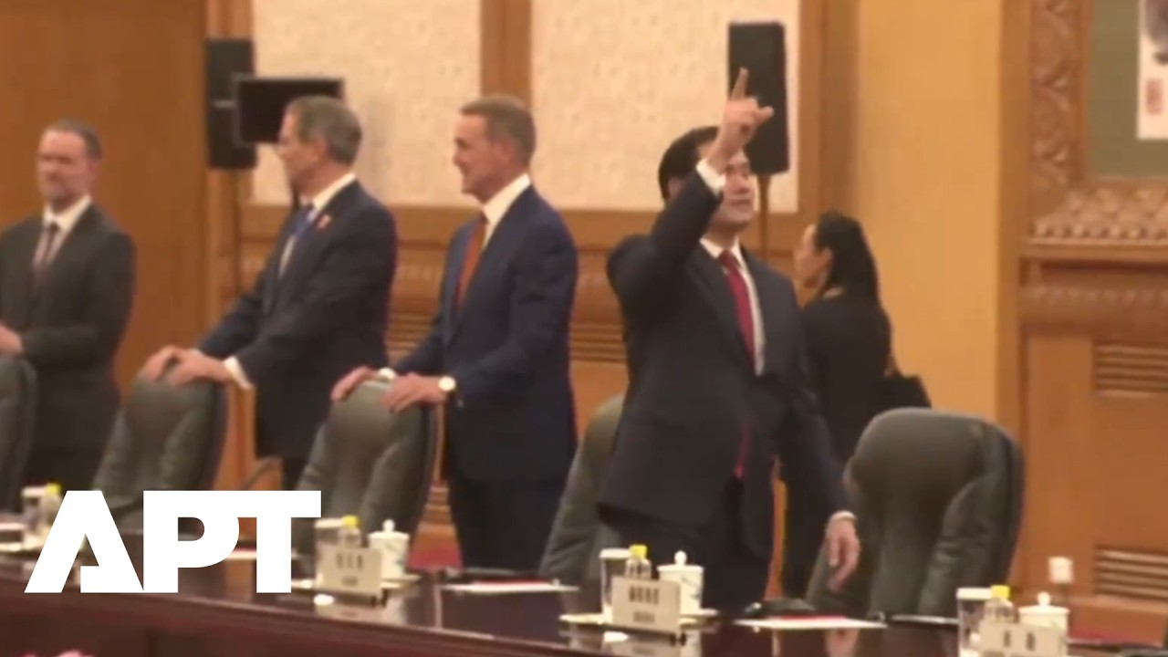 Cameras Catch Marco Rubio Admiring Grand Chinese Ceiling During Trump-Xi Beijing Talks | APT