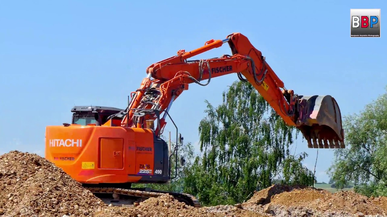 HITACHI Zaxis 225 US LC, Neubaustrecke Wendlingen - Ulm, PFA 2.1 a/b, Oberboihingen