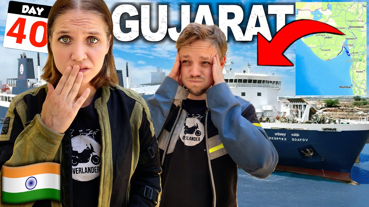 40🇮🇳 We Can’t Miss This Ferry 😮 Crossing India’s Gulf of Khambhat by Motorcycle