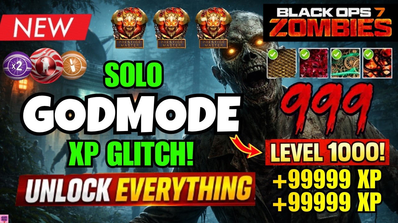 NEW BO7 SOLO GODMODE XP GLITCH IS BROKEN! FAST LEVEL 1000 + UNLIMITED XP FARM | BO7 ZOMBIES