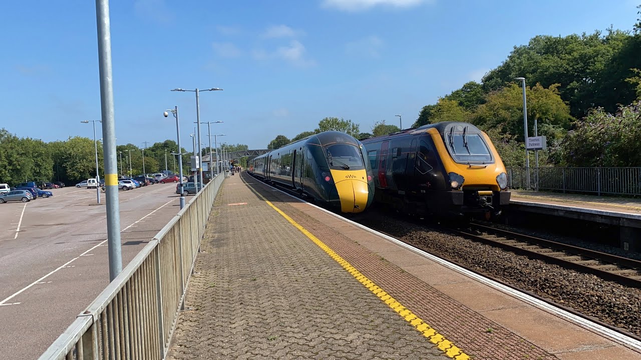 Great Western Railway and CrossCountry Trains at Tiverton Parkway on August 8th 2020